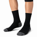 Calze sportive 35-38 in maglia nere e grigie a coste con rinforzi