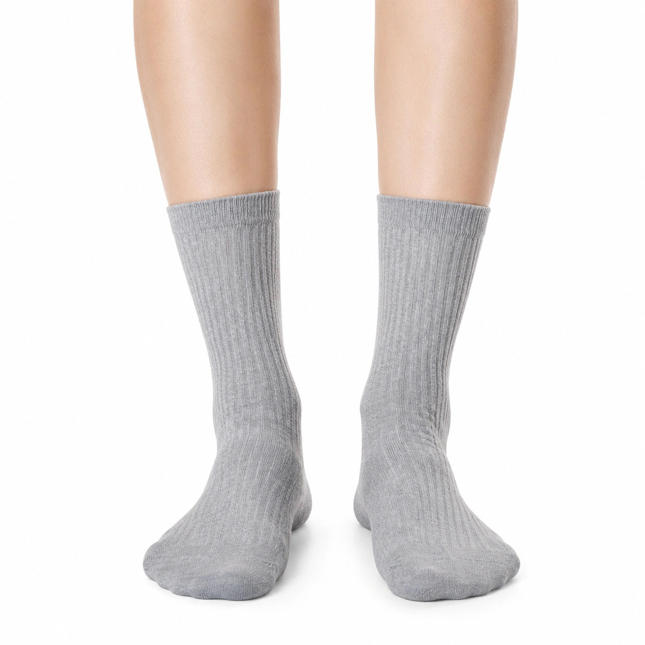 Calze a coste grigie 39-42 in maglia - stile casual