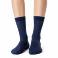Calze sportive a coste 39-42 blu navy in maglia elasticizzata