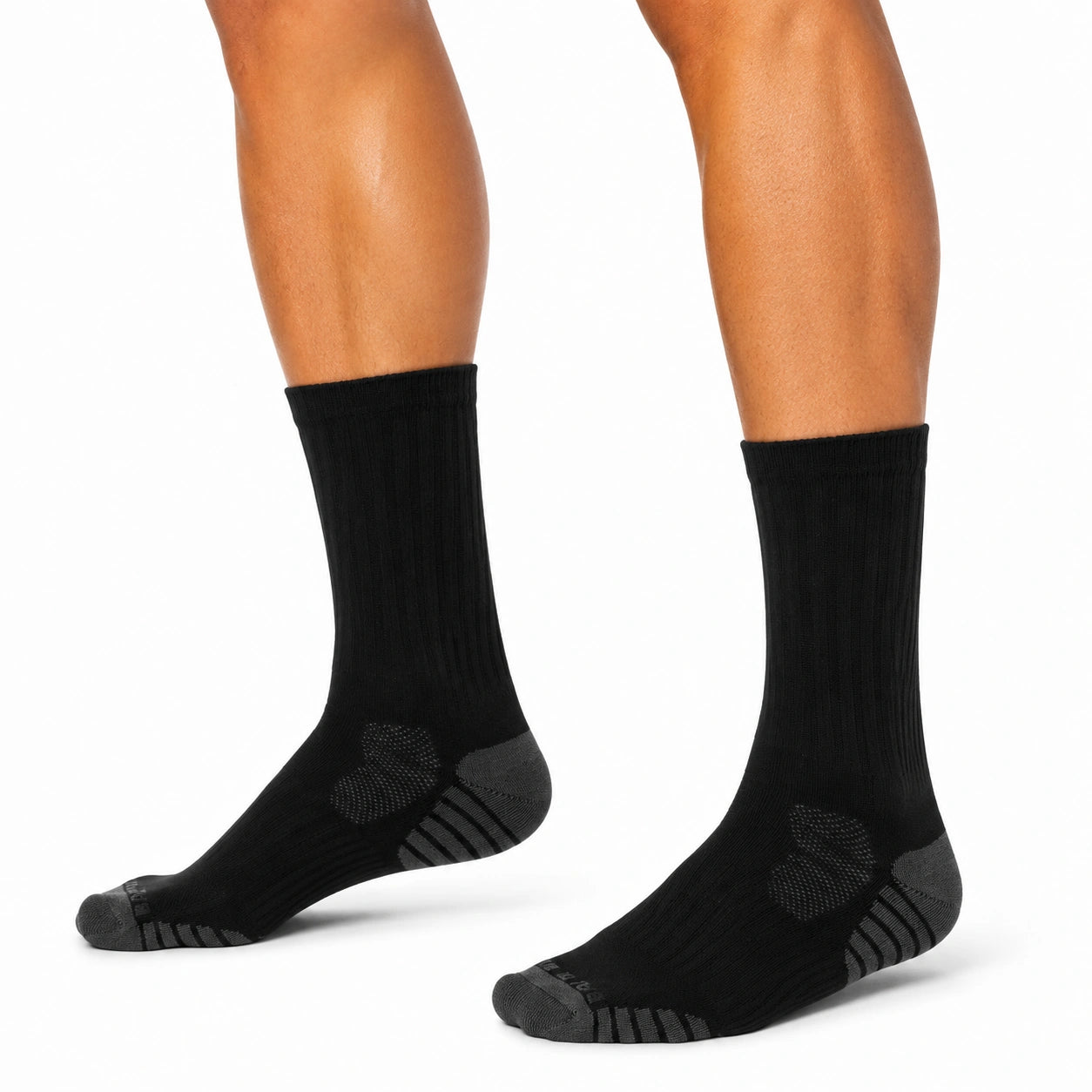 Calze sportive unisex 35-38 in maglia nere e grigie traspiranti
