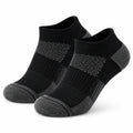 Calze sportive corte 35-38 in fibra tessile nero/grigio con struttura traspirante