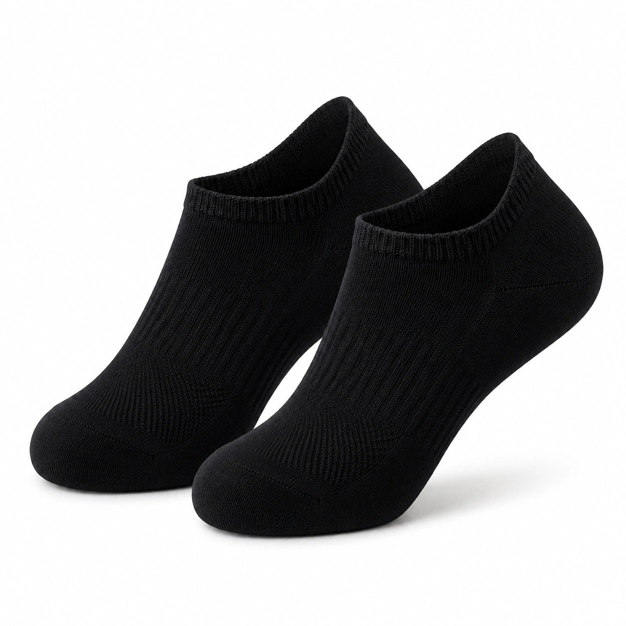 Calzini alla caviglia 35-38 in tessuto a maglia nero elasticizzato per uso quotidiano