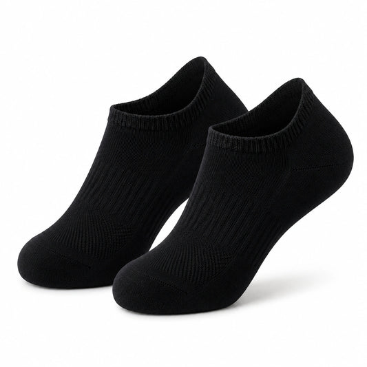 Calzini alla caviglia 35-38 in tessuto a maglia nero elasticizzato per uso quotidiano