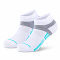 Calze sportive corte 35-38 in tessuto elasticizzato bianco grigio turchese traspiranti