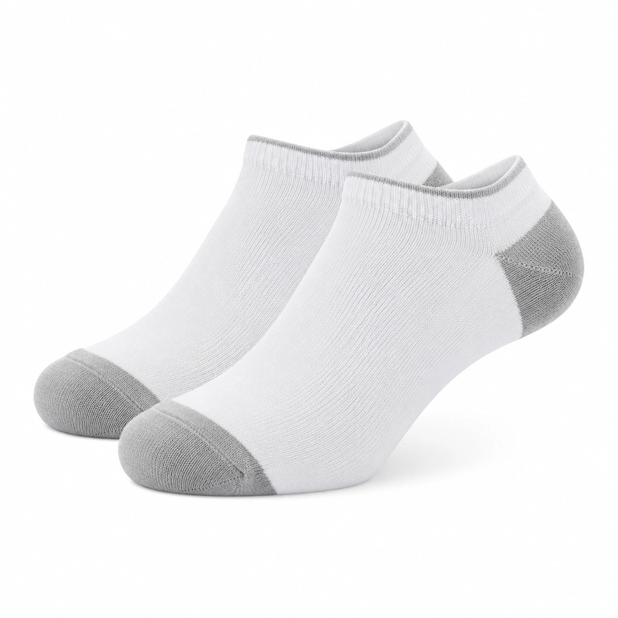Calzini alla caviglia 43-46 in tessuto a maglia bianco e grigio per uso quotidiano sportivo
