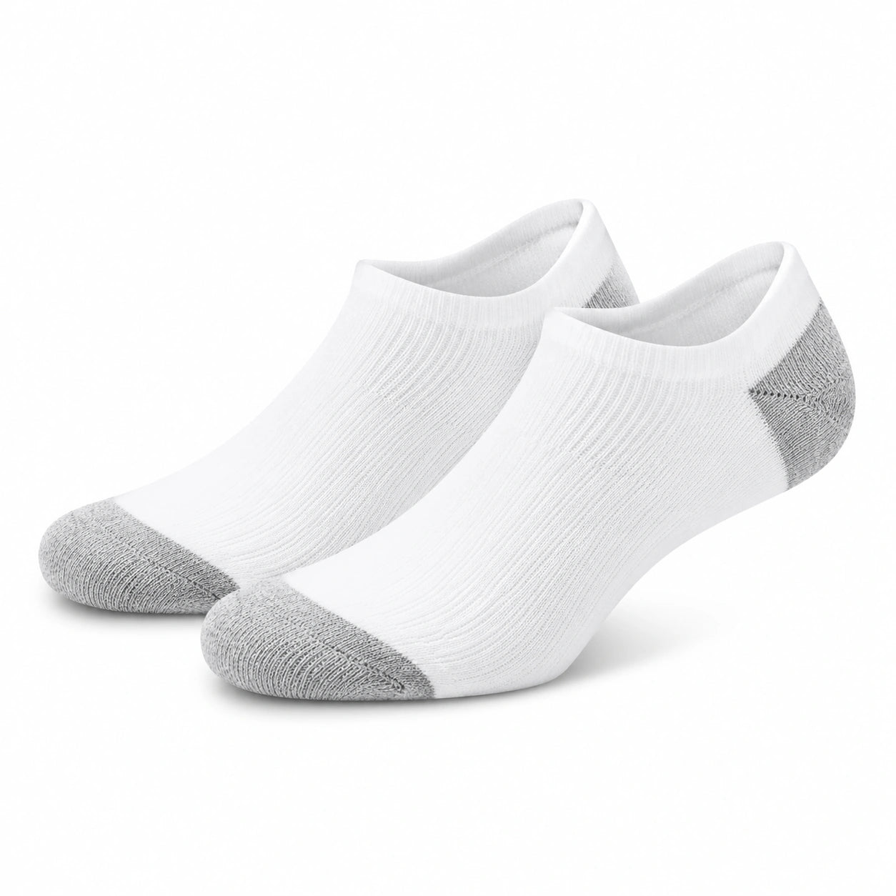 Calzini alla caviglia 35-38 in maglia bianco e grigio per uso quotidiano