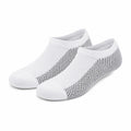 Calzini alla caviglia 35-38 in tessuto a maglia bianco grigio - traspiranti per uso quotidiano